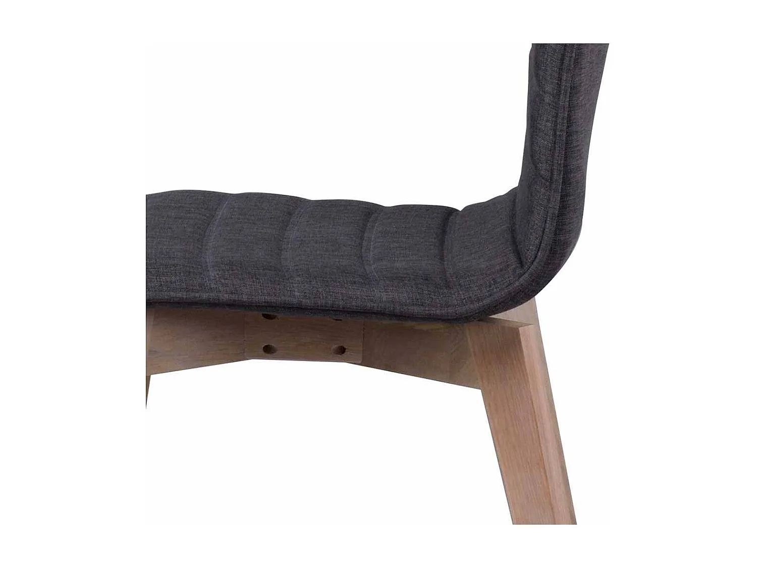 Esstischstuhl in Anthrazit Webstoff Eiche White Wash (2er Set)