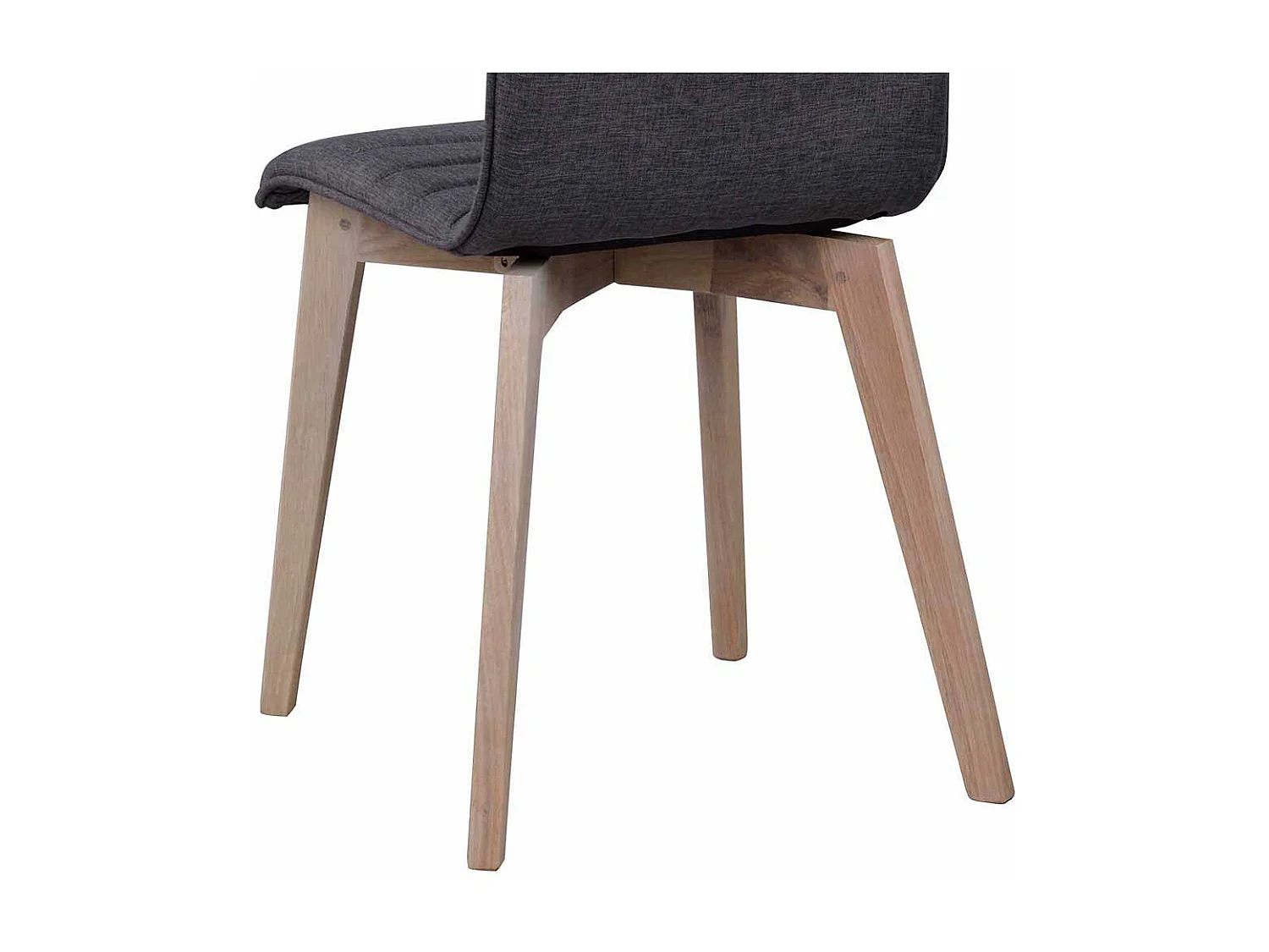 Esstischstuhl in Anthrazit Webstoff Eiche White Wash (2er Set)