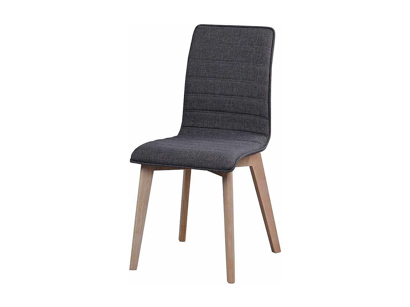 Esstischstuhl in Anthrazit Webstoff Eiche White Wash (2er Set)