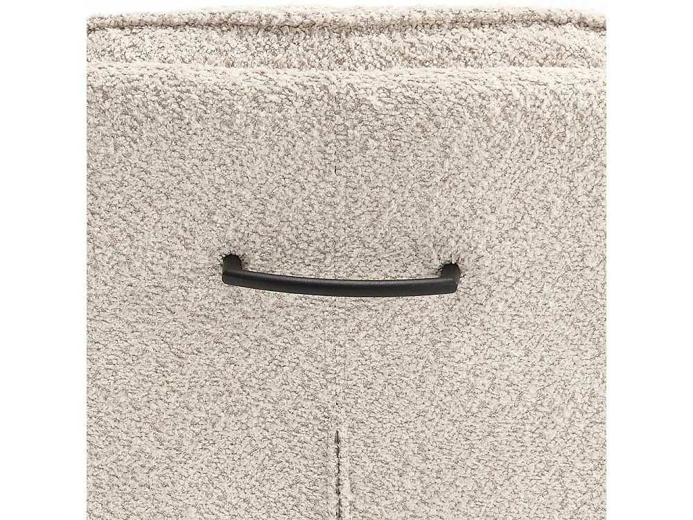 Esstisch Stühle Creme aus Boucle Stoff Gestell aus Metall