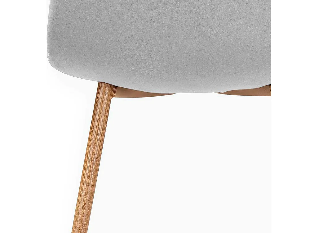 Schalenstuhl Set in Hellgrau Eichefarben (2er Set)