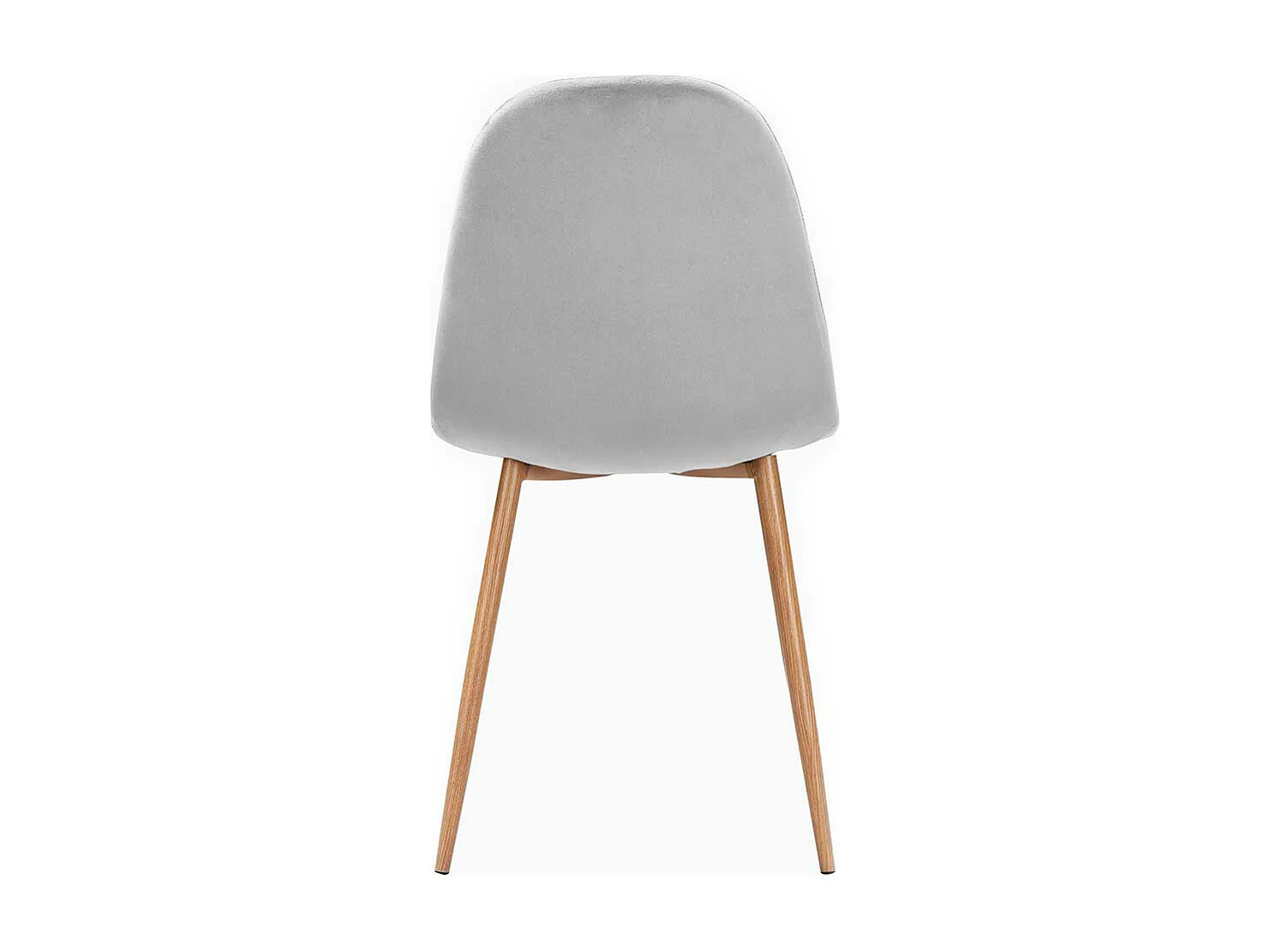 Schalenstuhl Set in Hellgrau Eichefarben (2er Set)