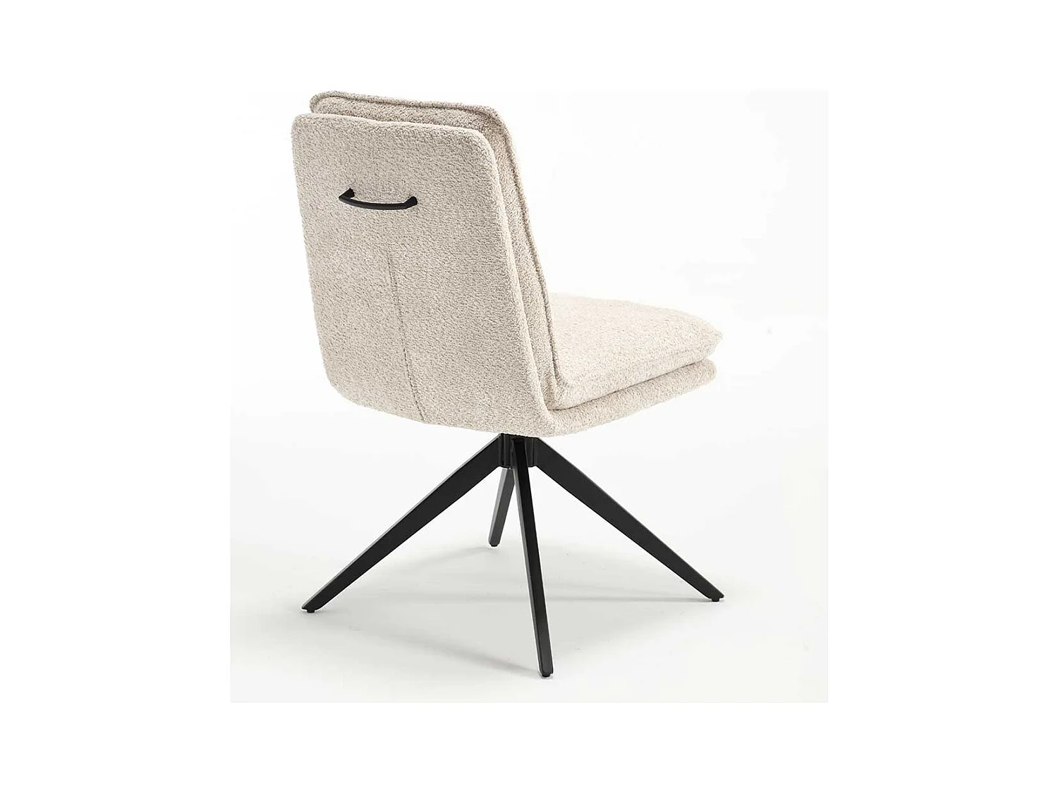 Stühle mit Drehgestell in Cremefarben Schwarz (2er Set)