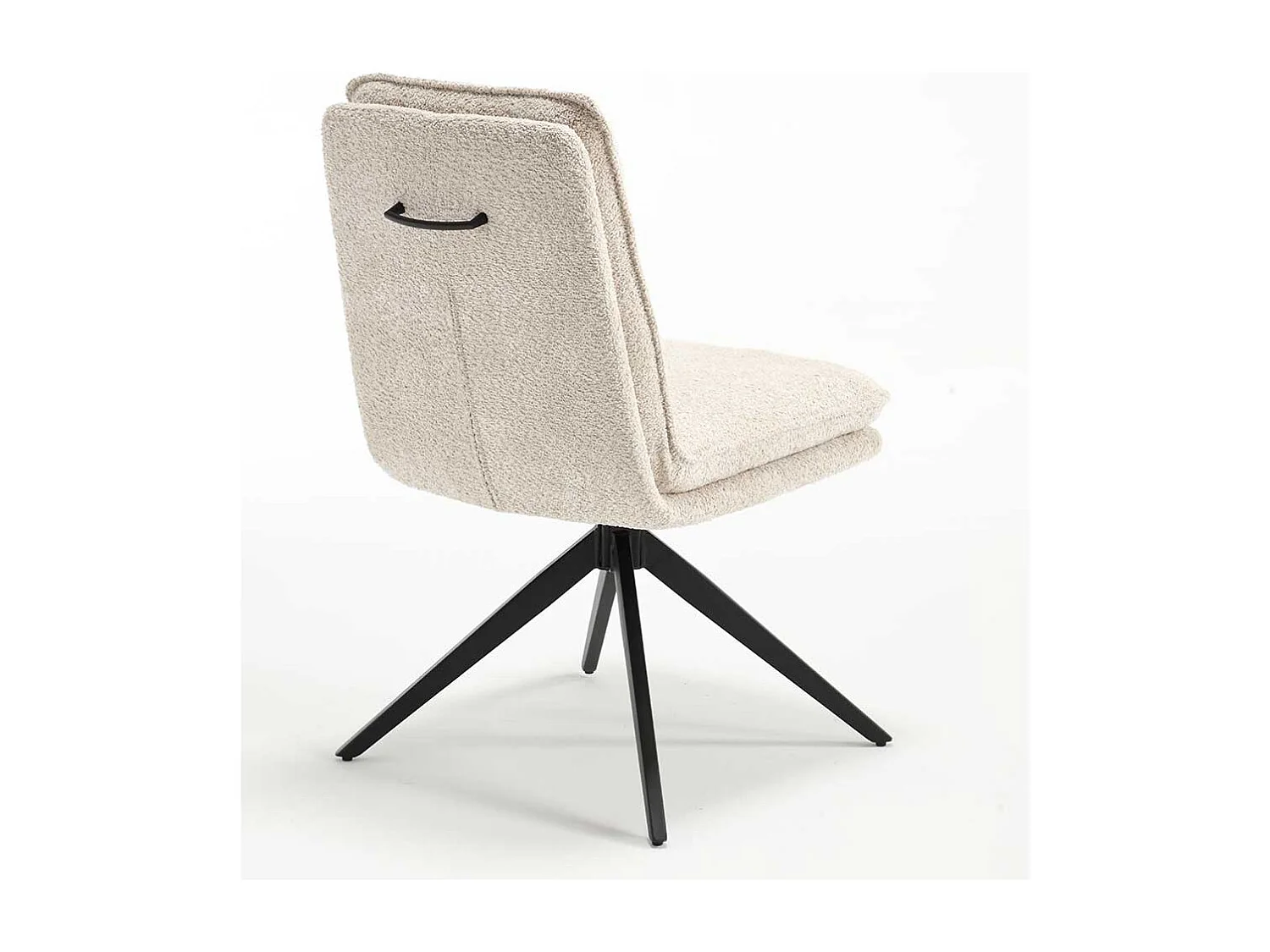 Stühle mit Drehgestell in Cremefarben Schwarz (2er Set)