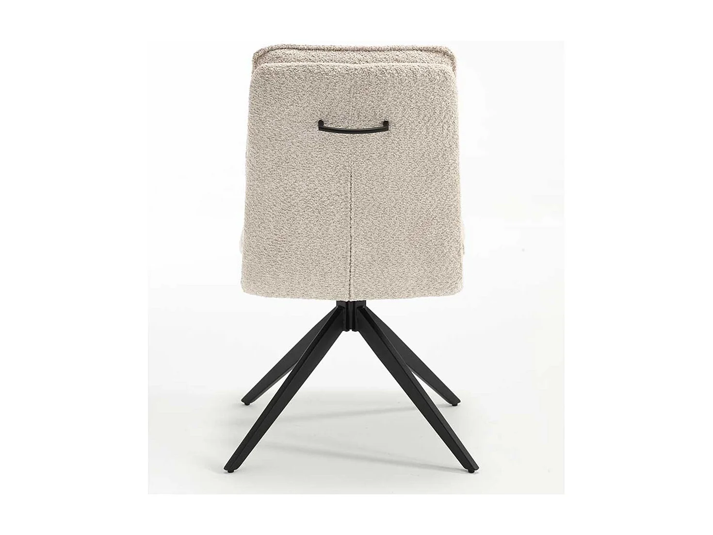 Stühle mit Drehgestell in Cremefarben Schwarz (2er Set)