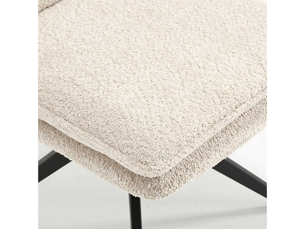 Stühle mit Drehgestell in Cremefarben Schwarz (2er Set)