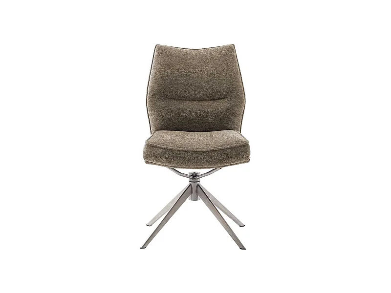 Esszimmerstuhl Stuhl Esszimmer in Braun aus Chenillegewebe (2er Set)