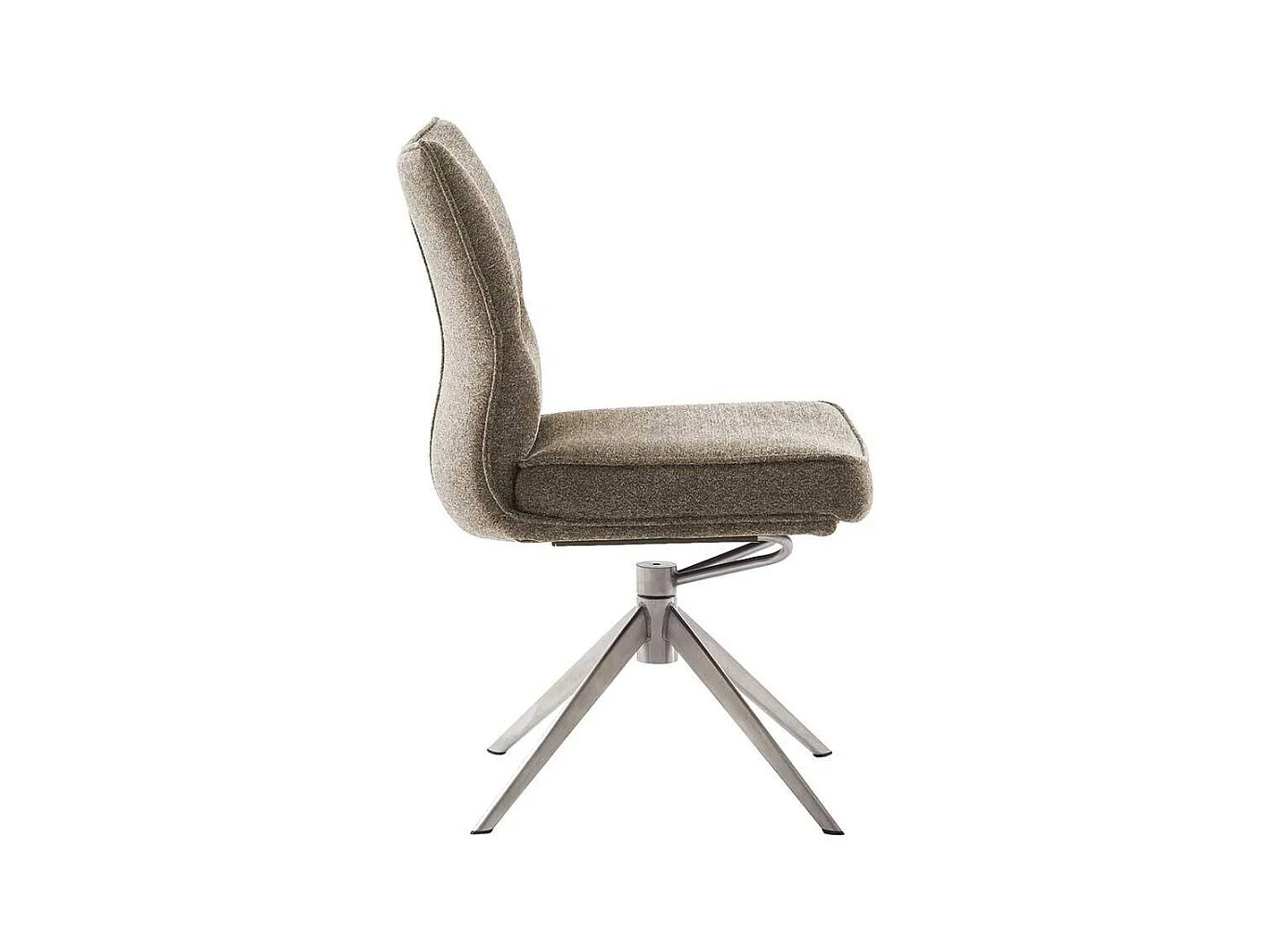 Esszimmerstuhl Stuhl Esszimmer in Braun aus Chenillegewebe (2er Set)