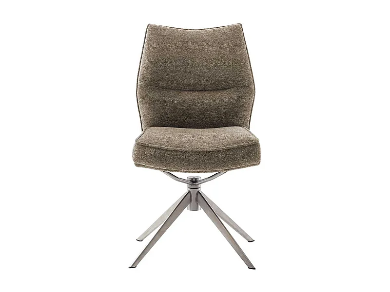 Esszimmerstuhl Stuhl Esszimmer in Braun aus Chenillegewebe (2er Set)