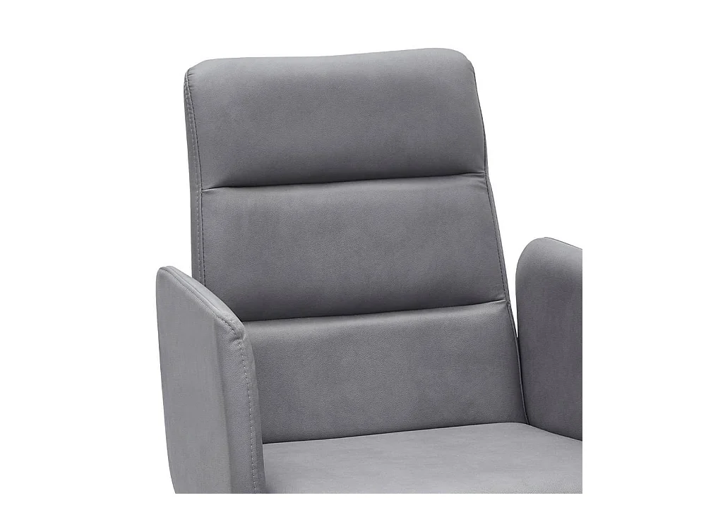 Armlehnstuhl Esszimmerstuhl in Hellgrau aus Microfaser