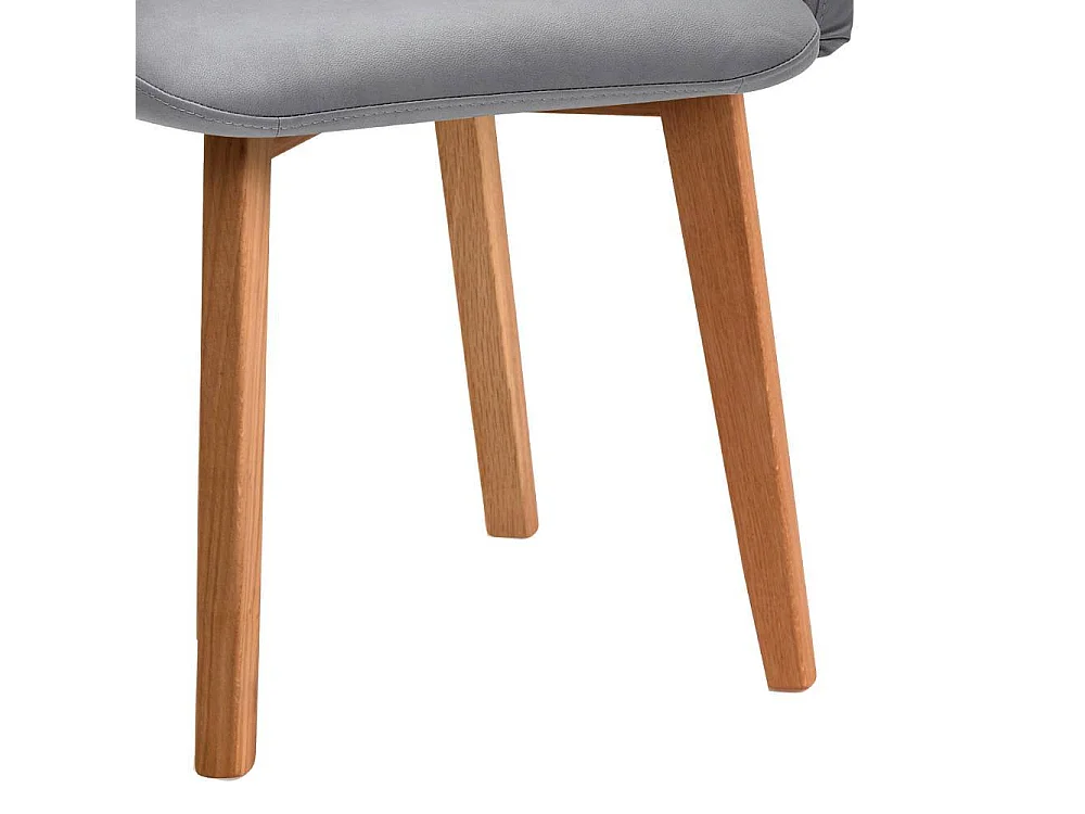 Armlehnstuhl Esszimmerstuhl in Hellgrau aus Microfaser