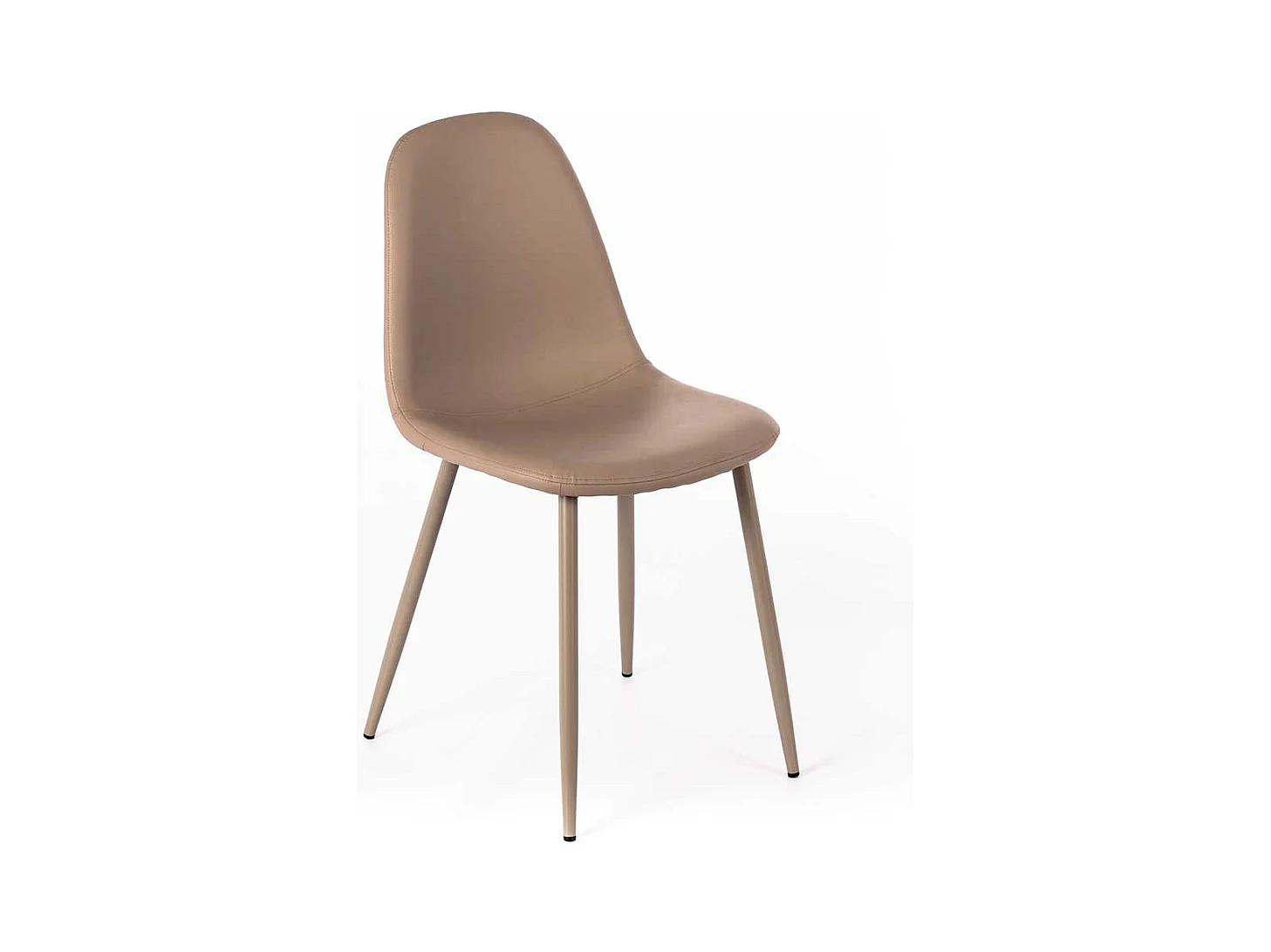 Kunstleder Stühle in Taupe Retro Design (4er Set)