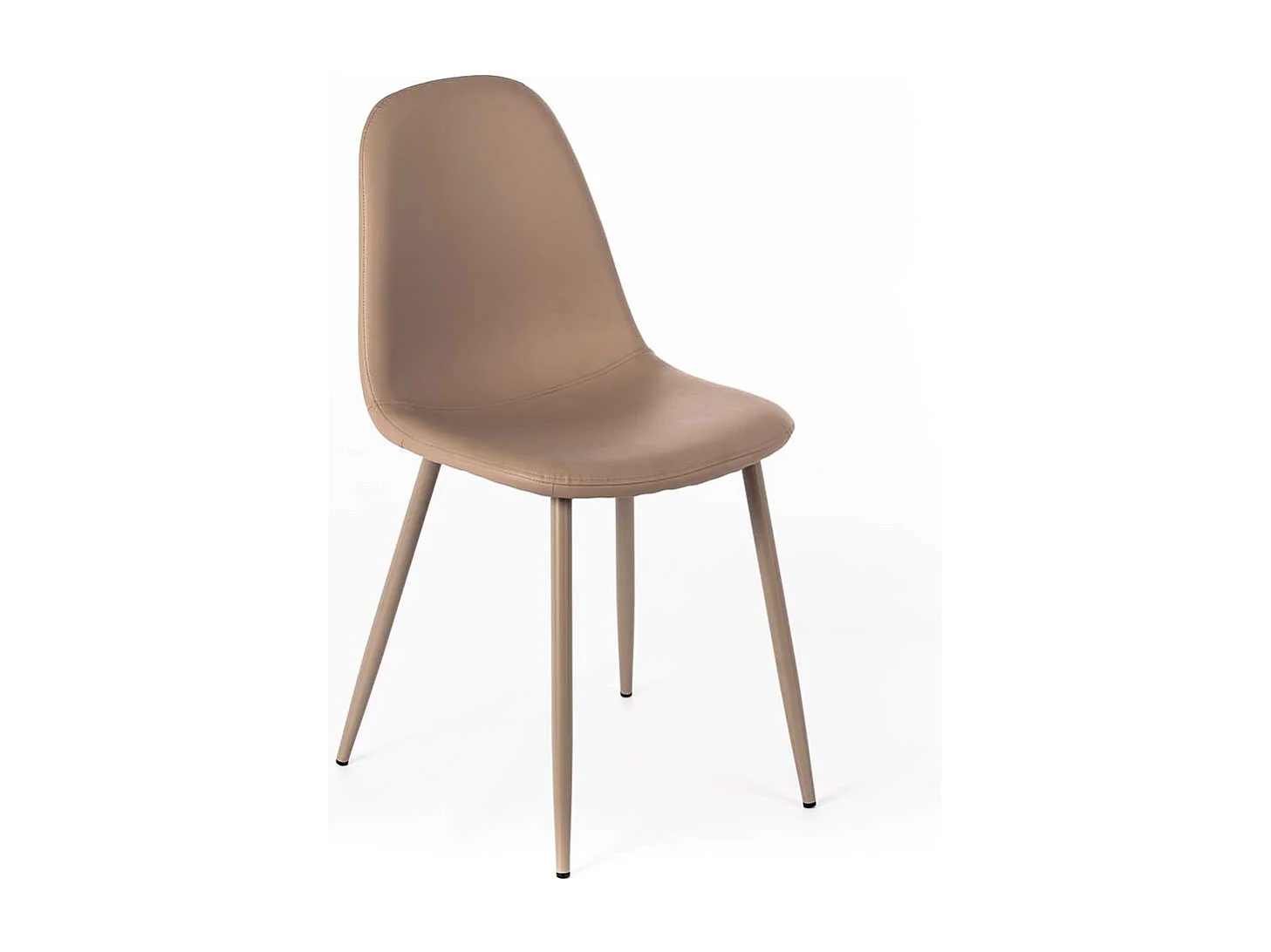 Kunstleder Stühle in Taupe Retro Design (4er Set)