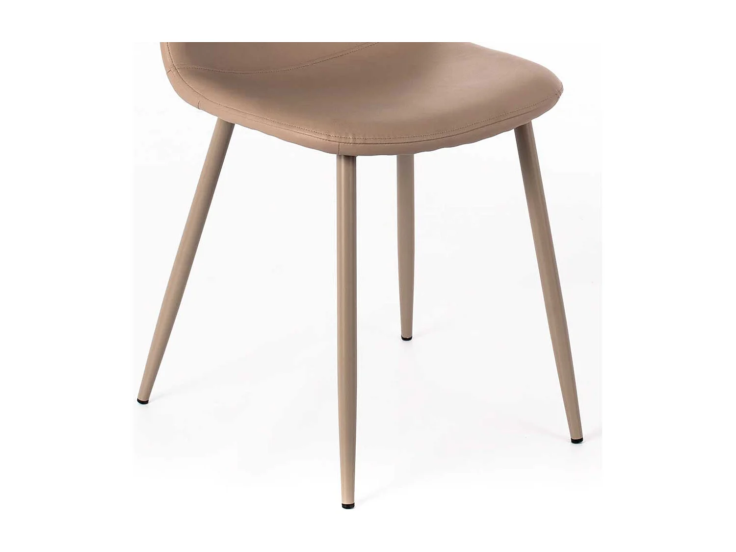 Kunstleder Stühle in Taupe Retro Design (4er Set)