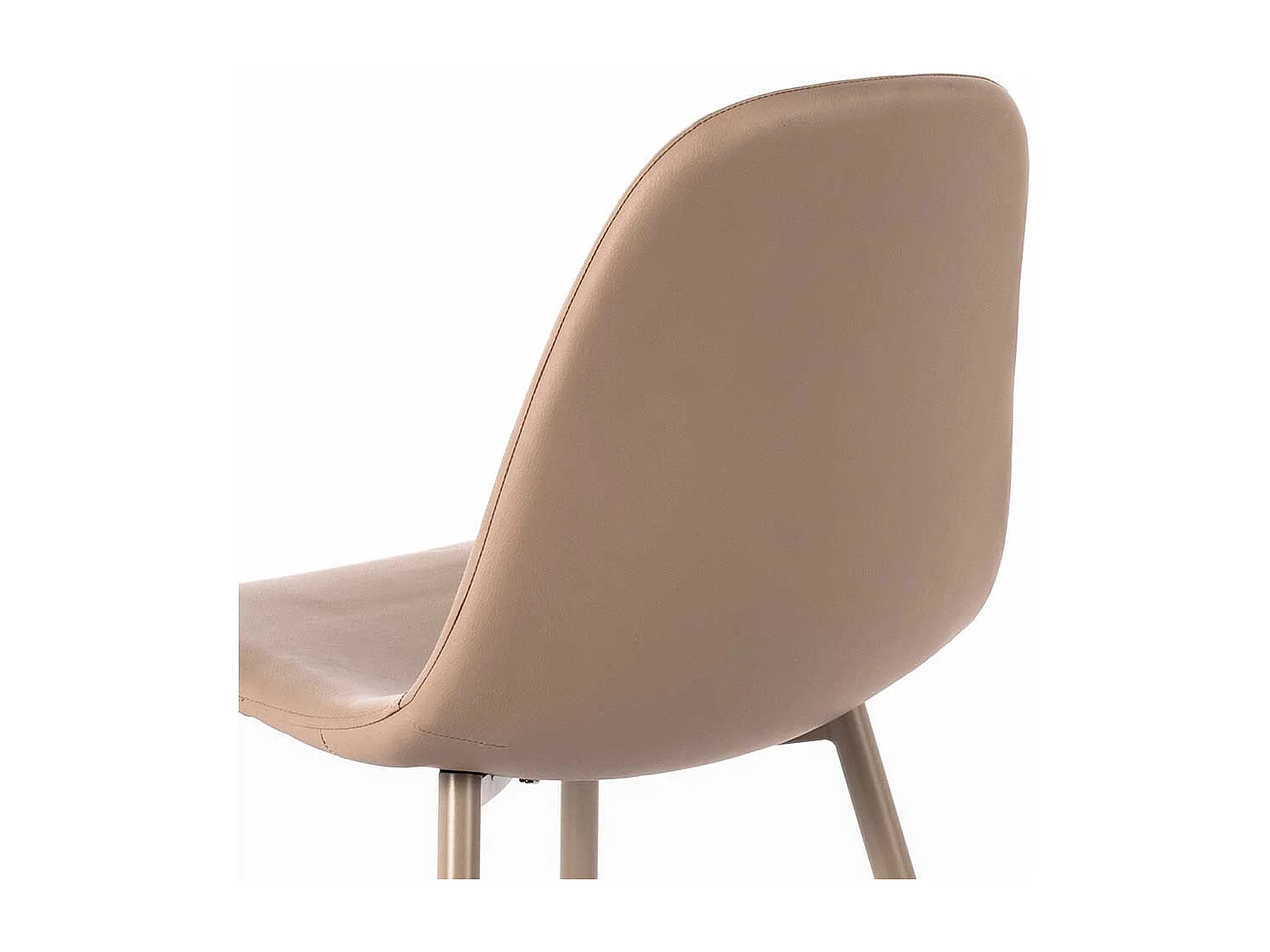 Kunstleder Stühle in Taupe Retro Design (4er Set)