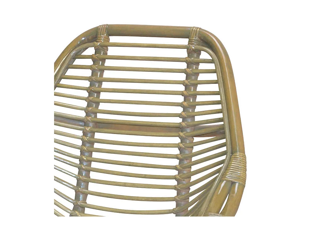 Schalenstuhl aus Rattan Eisen