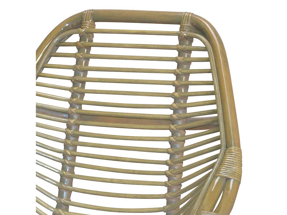 Schalenstuhl aus Rattan Eisen