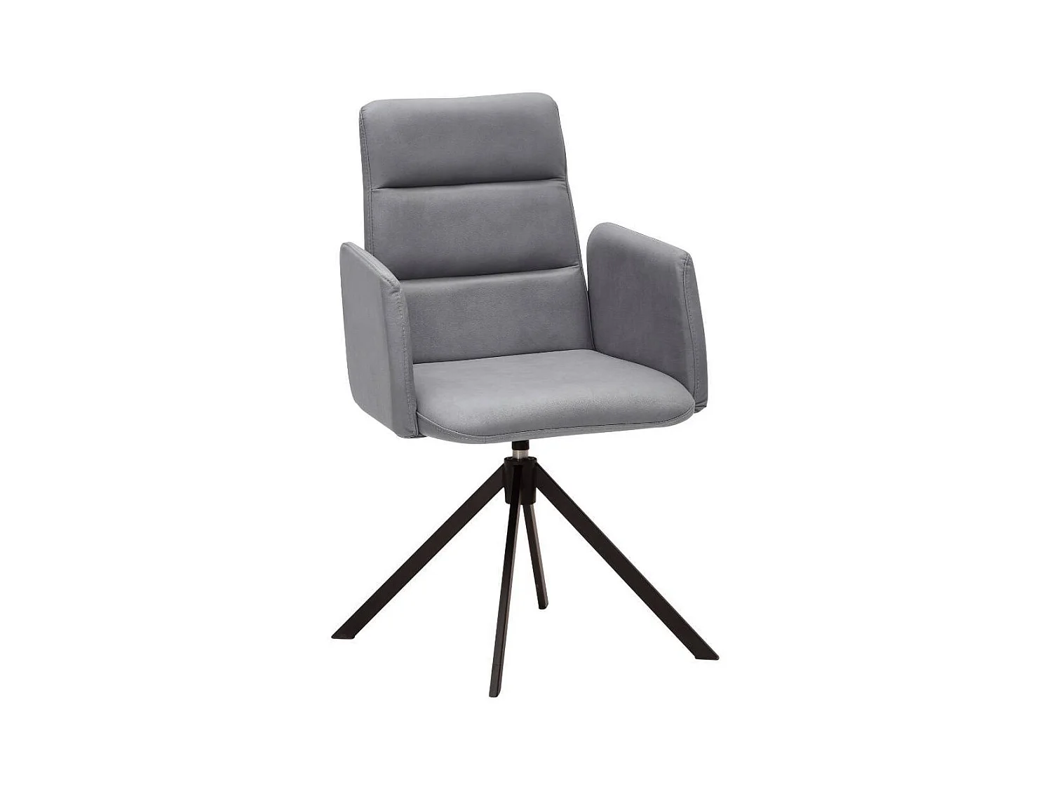 Polsterstuhl Esszimmer Küchenstuhl in Grau mit Gestell aus Metall