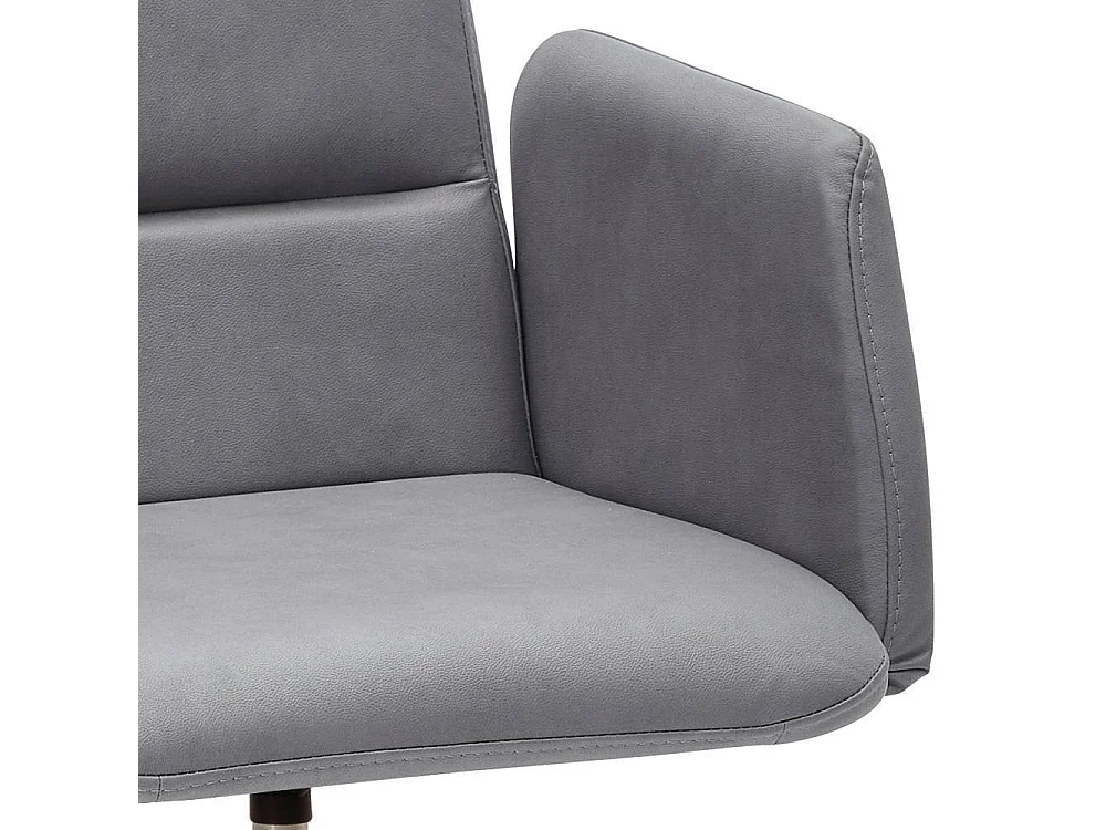 Polsterstuhl Esszimmer Küchenstuhl in Grau mit Gestell aus Metall