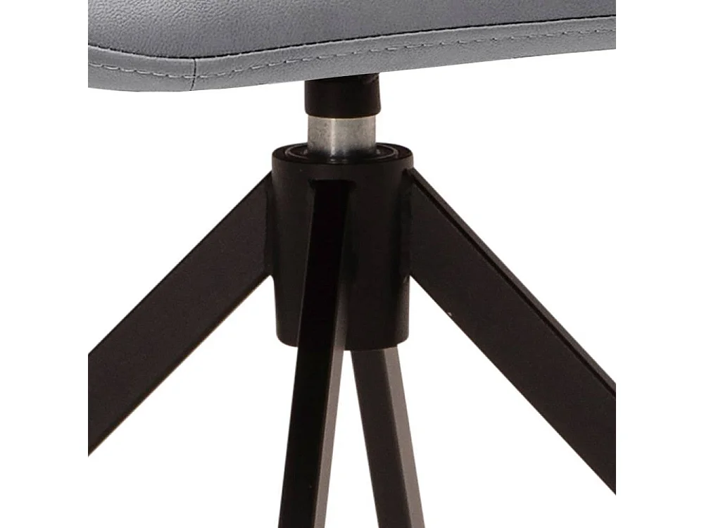 Polsterstuhl Esszimmer Küchenstuhl in Grau mit Gestell aus Metall