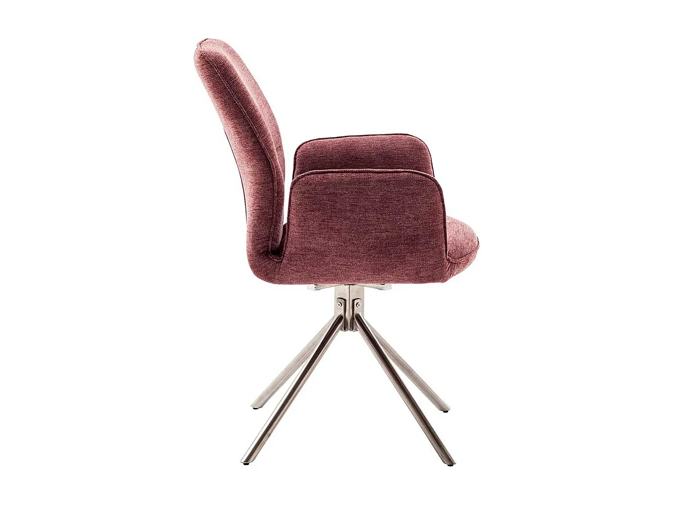 Esstisch Stühle drehbar in Altrosa Gestell aus Metall (2er Set)