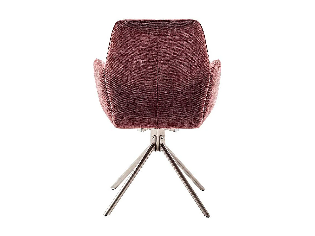 Esstisch Stühle drehbar in Altrosa Gestell aus Metall (2er Set)