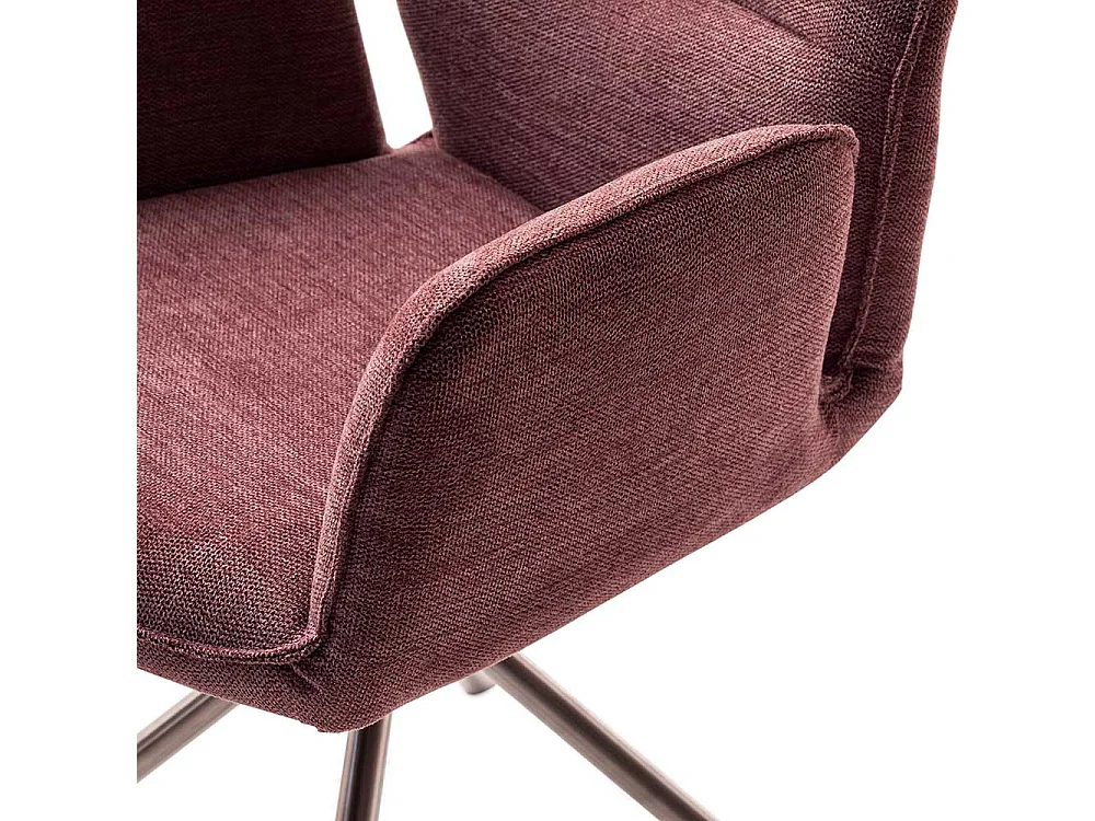 Esstisch Stühle drehbar in Altrosa Gestell aus Metall (2er Set)