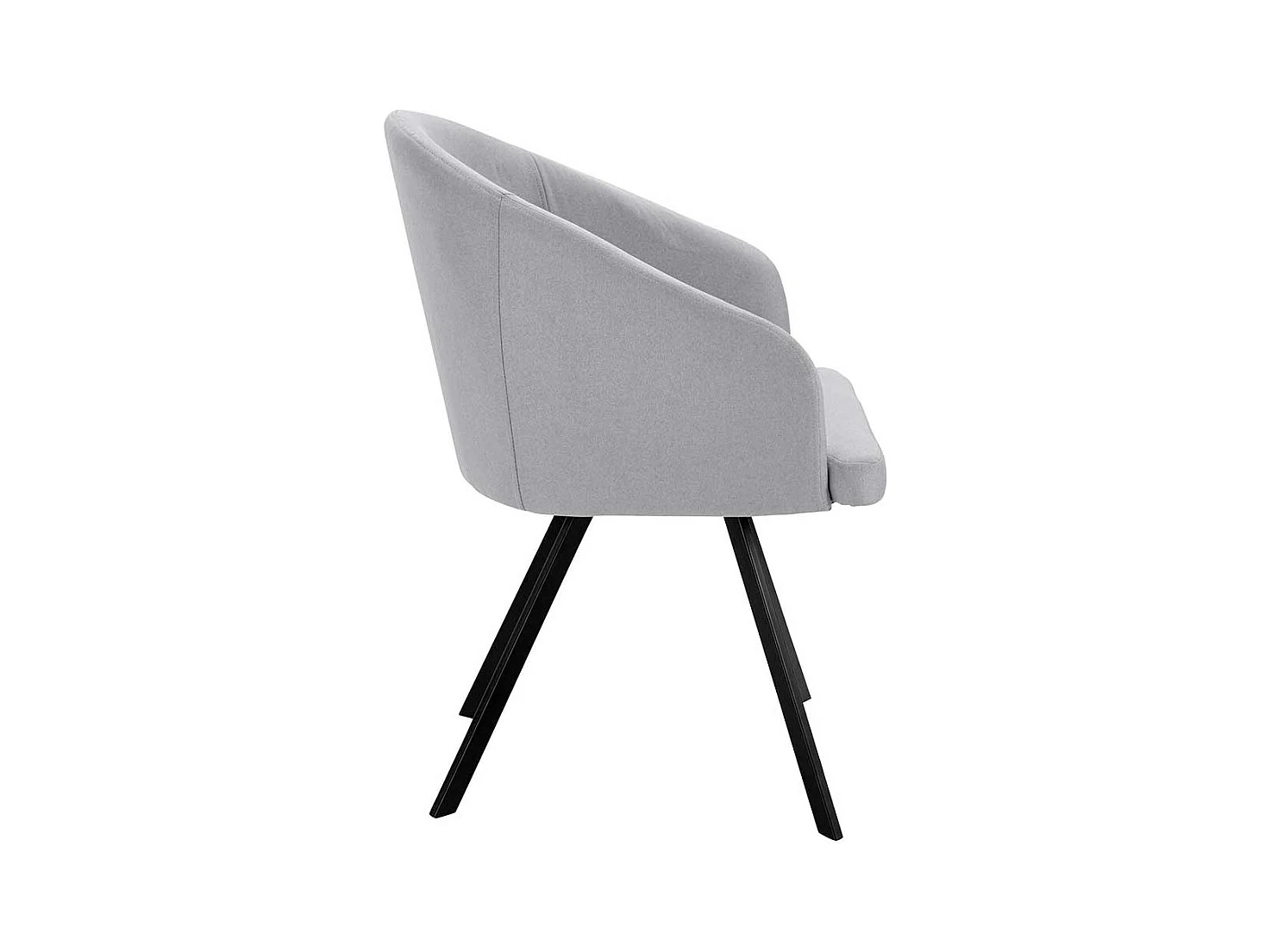 Cocktail Esszimmerstühle in Grau und Schwarz Armlehnen (2er Set)