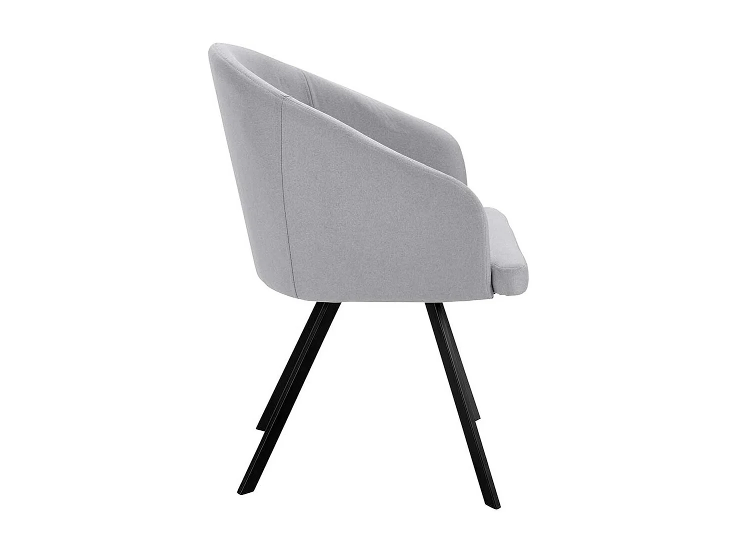 Cocktail Esszimmerstühle in Grau und Schwarz Armlehnen (2er Set)