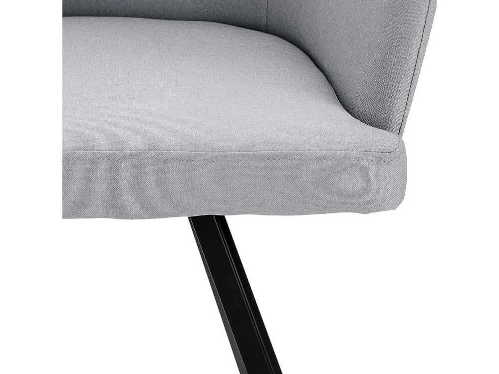 Cocktail Esszimmerstühle in Grau und Schwarz Armlehnen (2er Set)