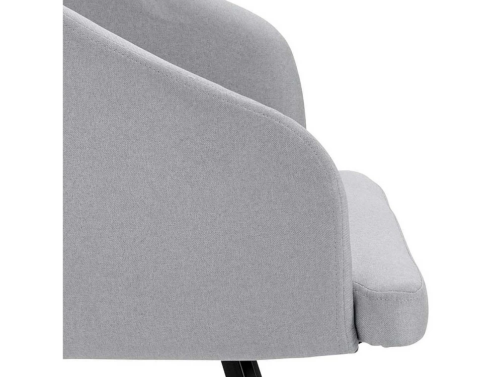 Cocktail Esszimmerstühle in Grau und Schwarz Armlehnen (2er Set)