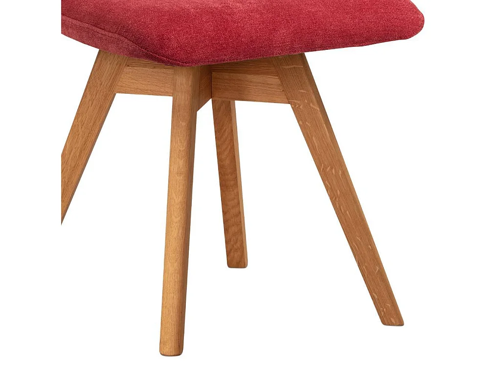 Esszimmerstuhl Esstischstuhl in Rot und Wildeichefarben (2er Set)