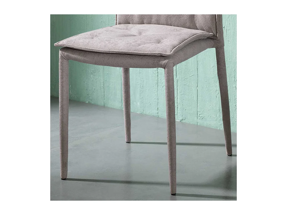 St�hle in Hellgrau Microfaser Metallgestell (4er Set)