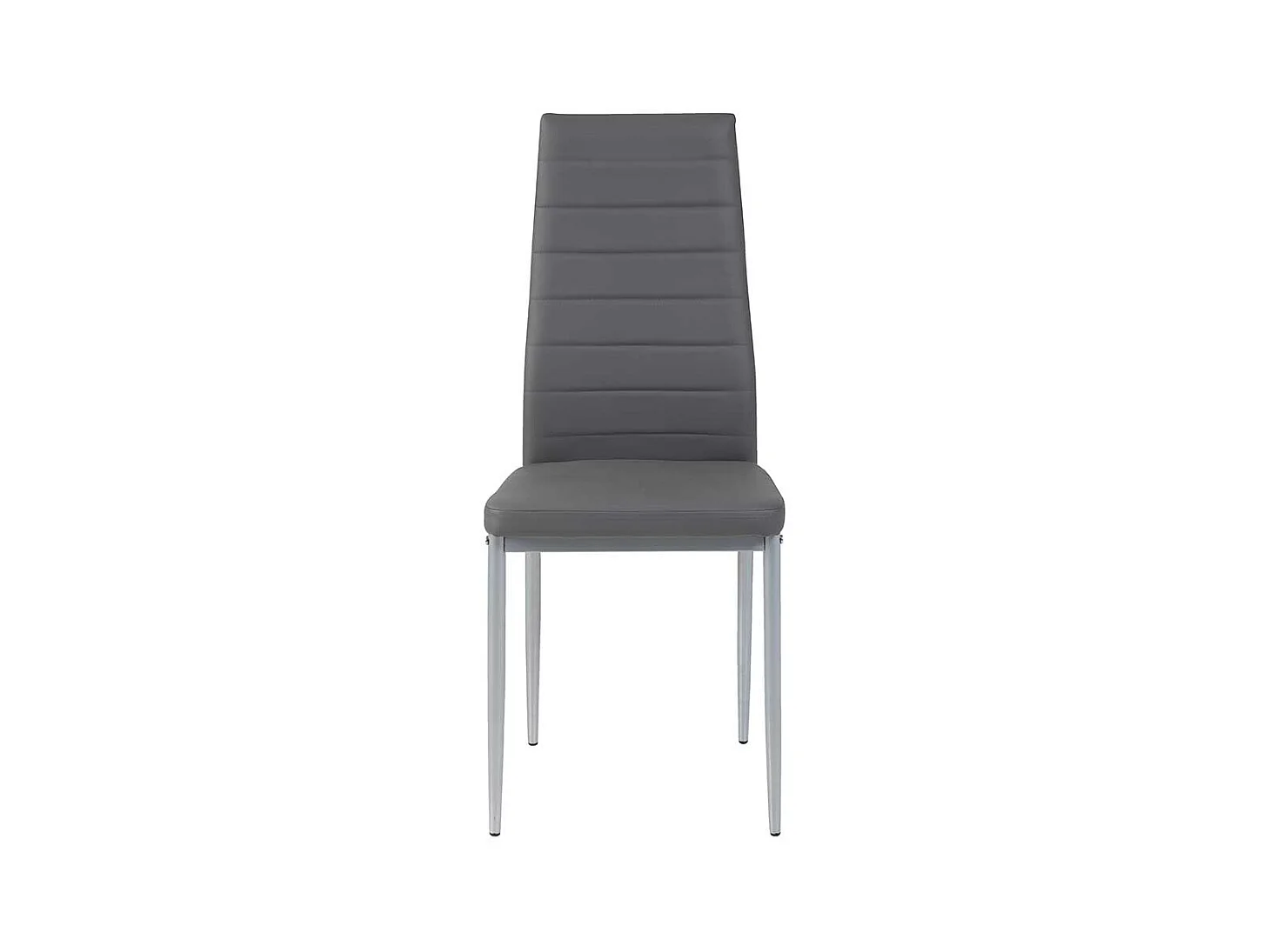 Hochlehner in Grau Kunstleder 40 cm Sitztiefe (2er Set)