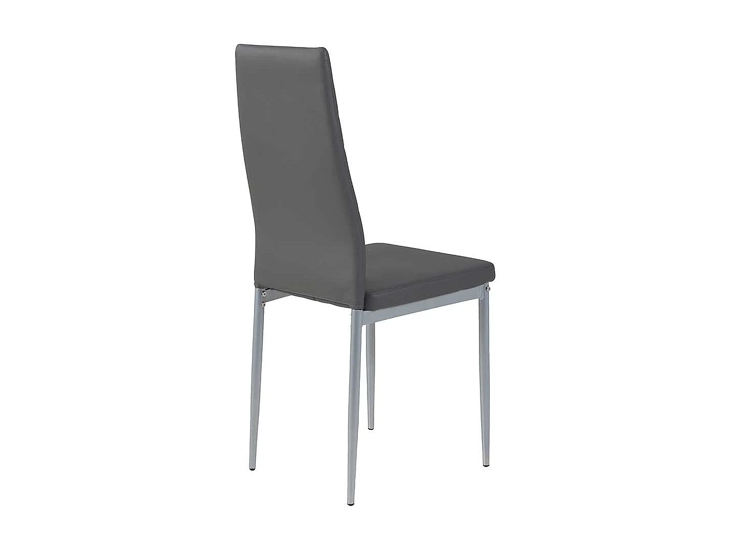 Hochlehner in Grau Kunstleder 40 cm Sitztiefe (2er Set)