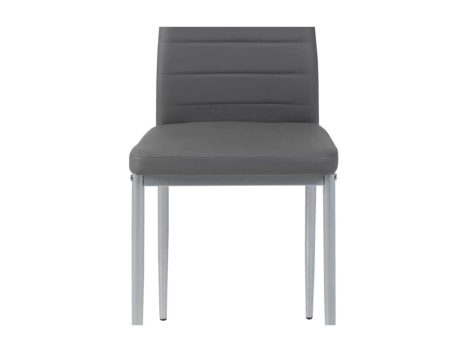 Hochlehner in Grau Kunstleder 40 cm Sitztiefe (2er Set)