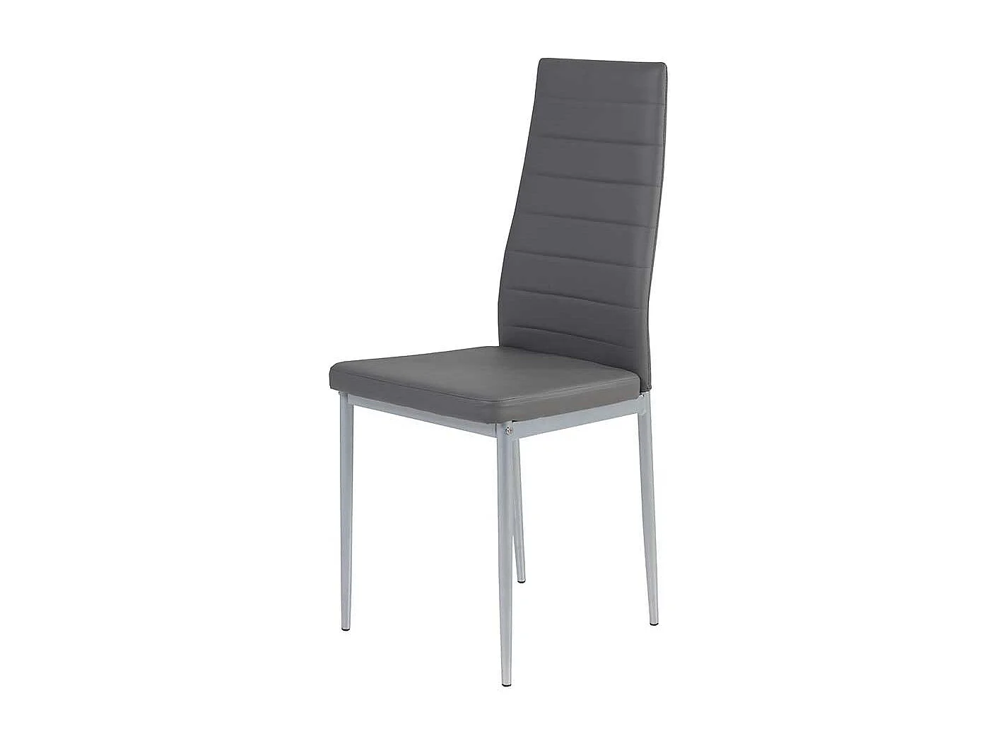 Hochlehner in Grau Kunstleder 40 cm Sitztiefe (2er Set)