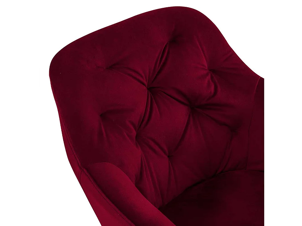 Armlehnenstuhl in Dunkelrot Samt aufwendigen Steppungen