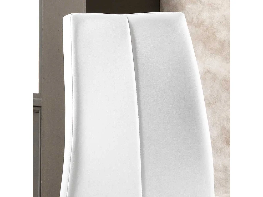 Esstischstuhl in Wei� gepolstert Kunstleder (4er Set)