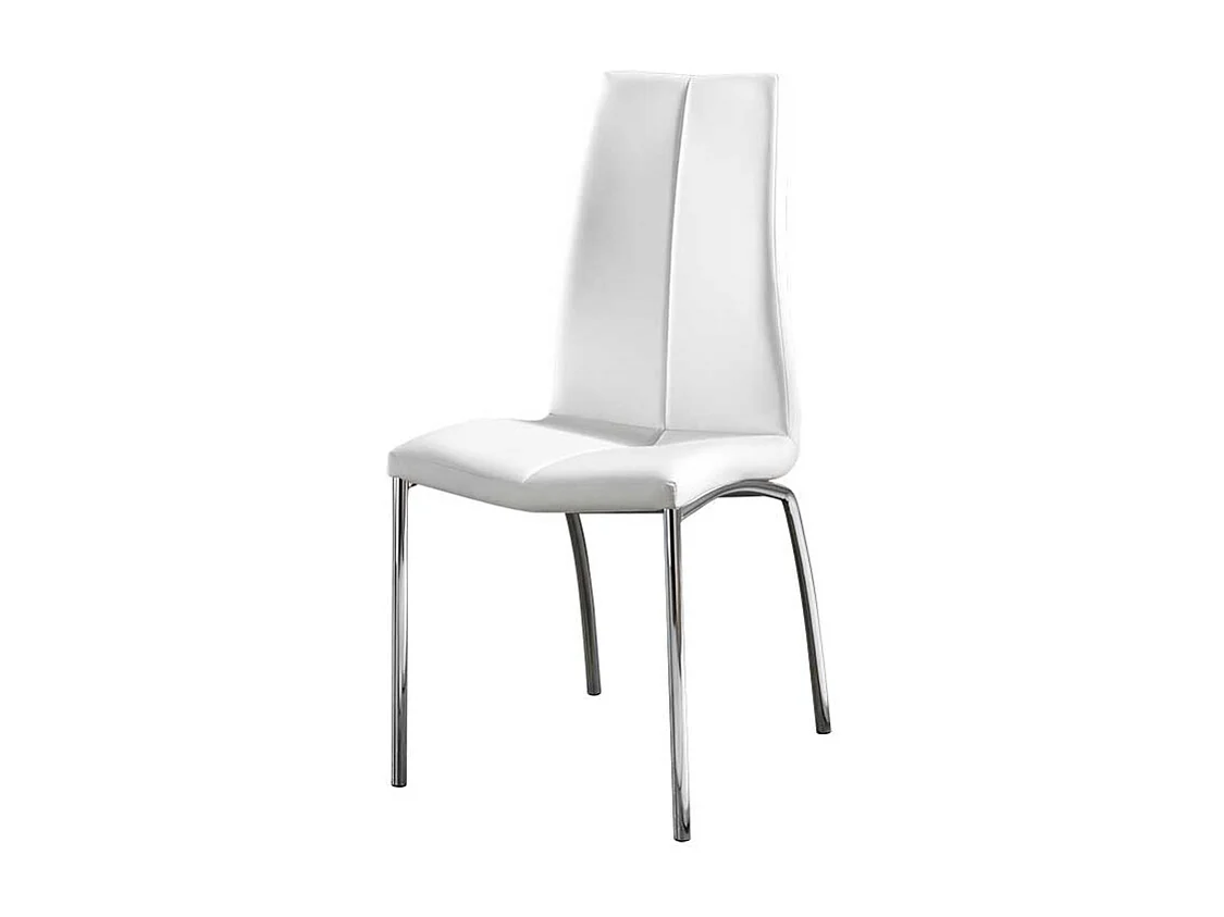 Esstischstuhl in Wei� gepolstert Kunstleder (4er Set)