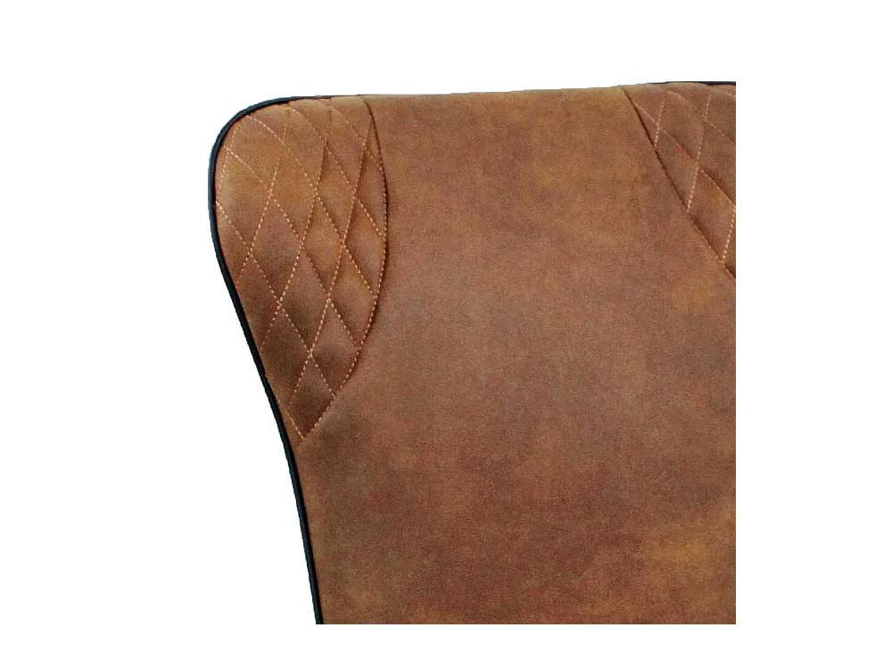 Esstisch Stühle in Cognac Braun Gestell aus Metall in Schwarz (4er Set)