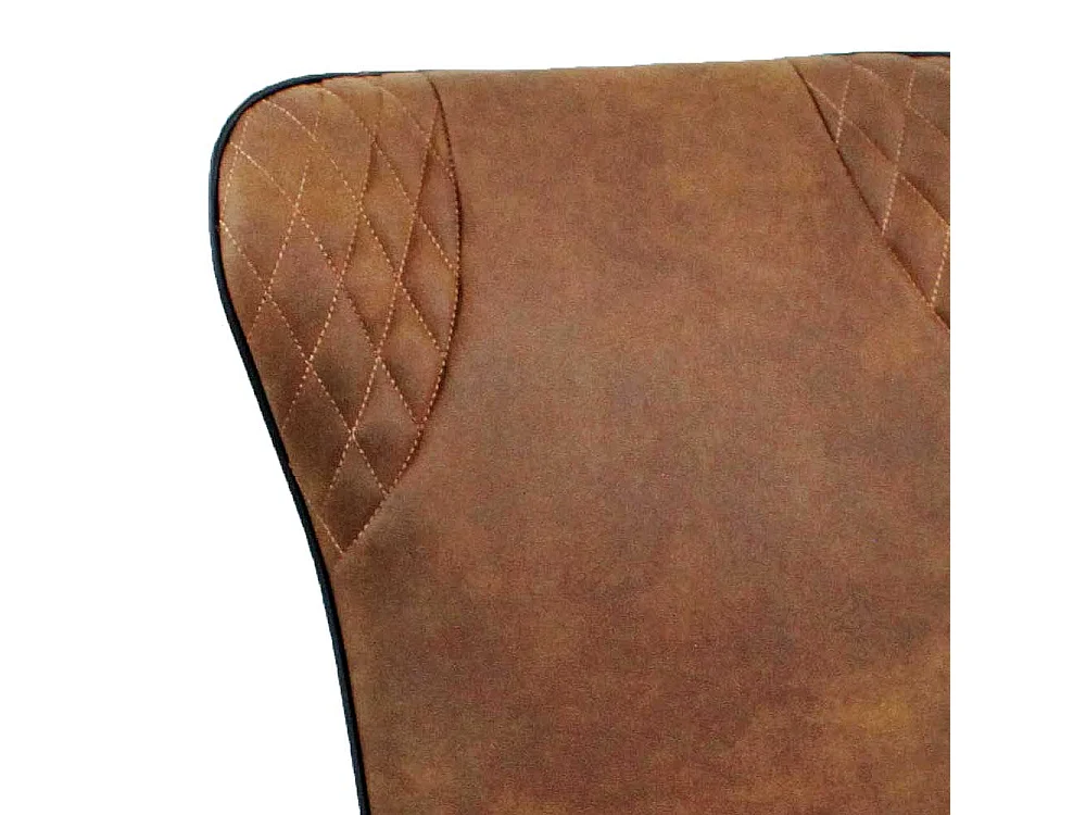 Esstisch Stühle in Cognac Braun Gestell aus Metall in Schwarz (4er Set)