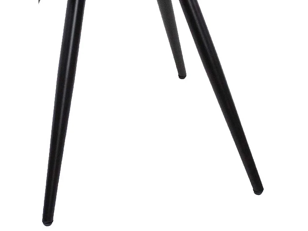 Esstisch Stühle in Cognac Braun Gestell aus Metall in Schwarz (4er Set)