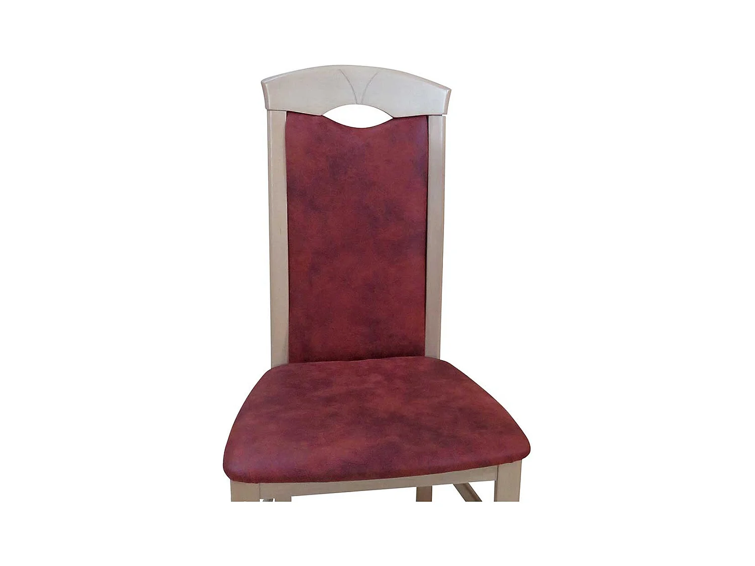 Esstischstuhl aus Massivholz Vintage Braun Stoff (2er Set)