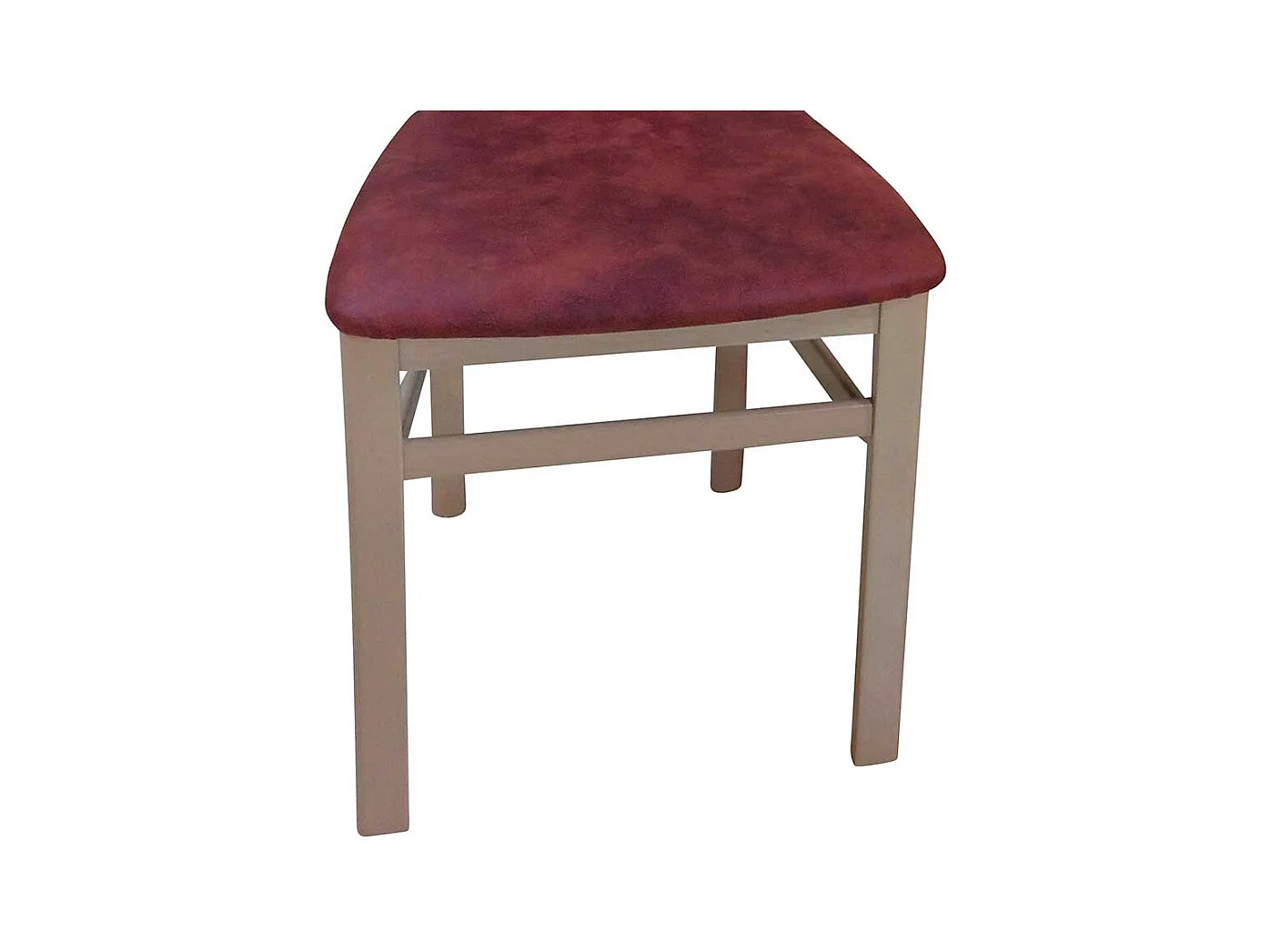 Esstischstuhl aus Massivholz Vintage Braun Stoff (2er Set)