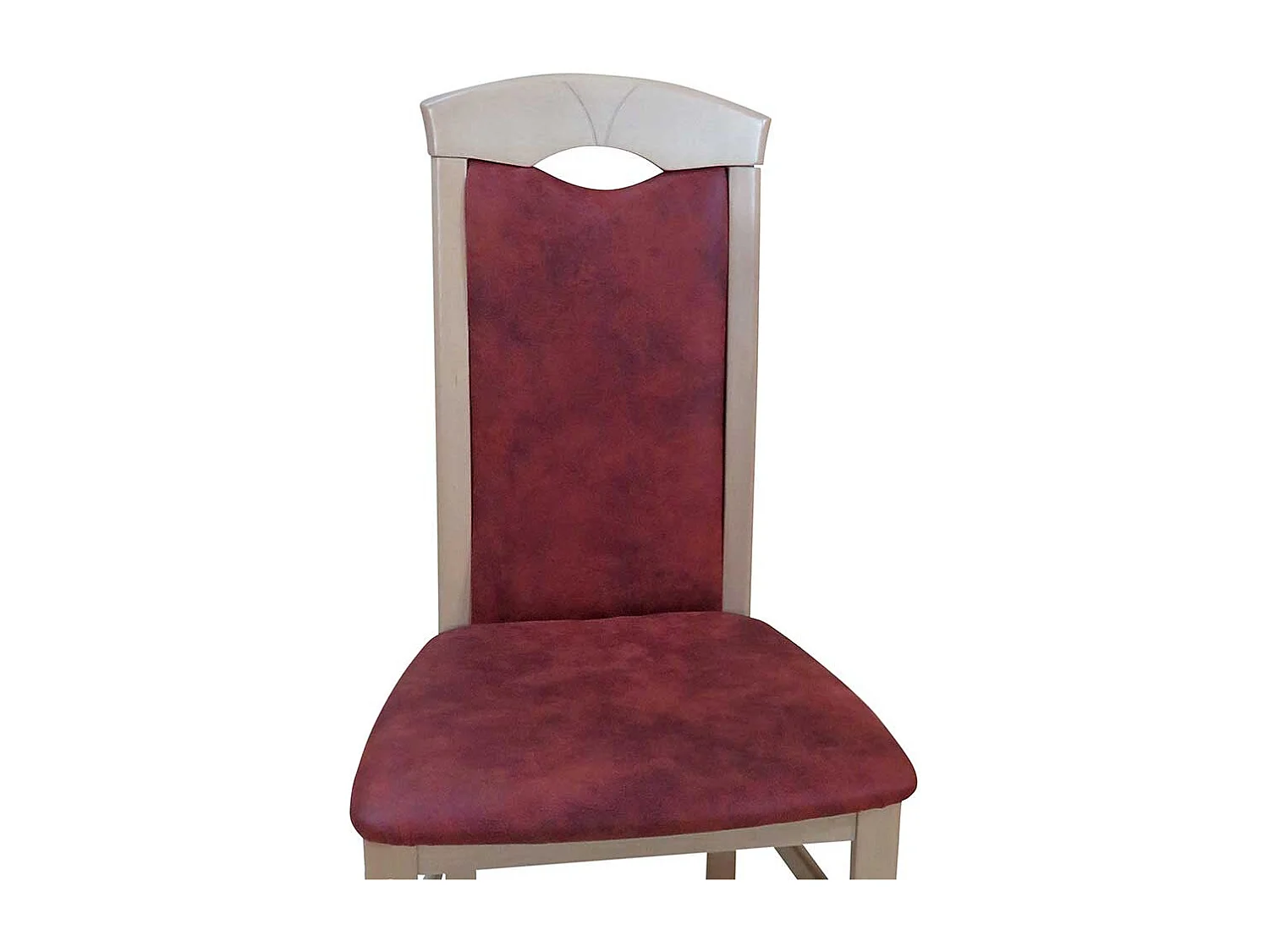 Esstischstuhl aus Massivholz Vintage Braun Stoff (2er Set)