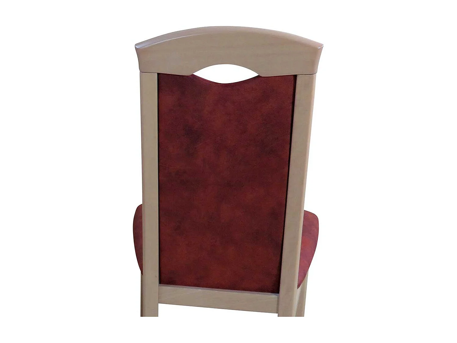 Esstischstuhl aus Massivholz Vintage Braun Stoff (2er Set)