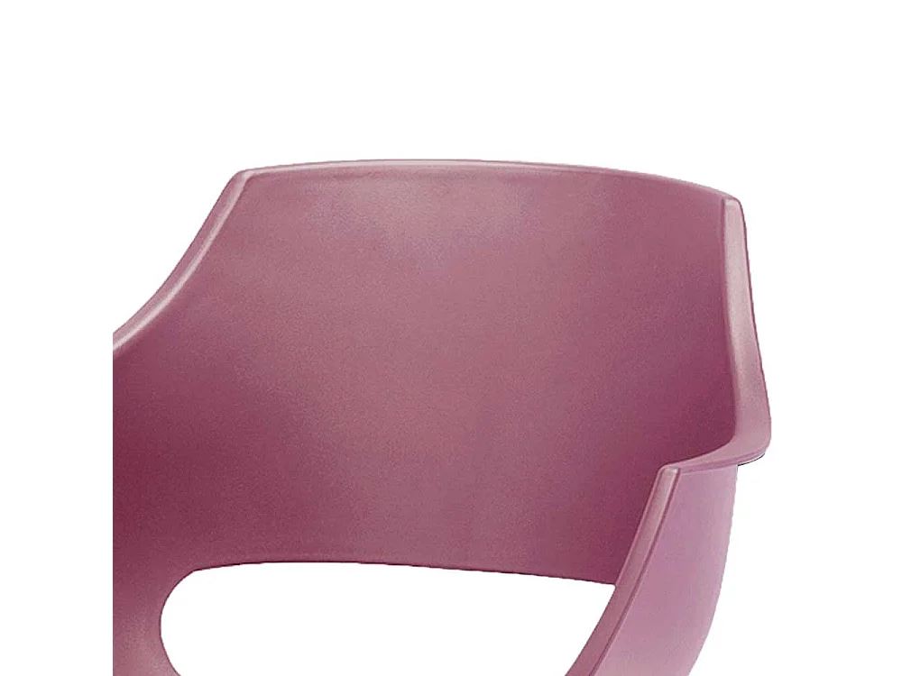 Armlehnenstühle in Altrosa Kunststoff Metallbügeln (4er Set)