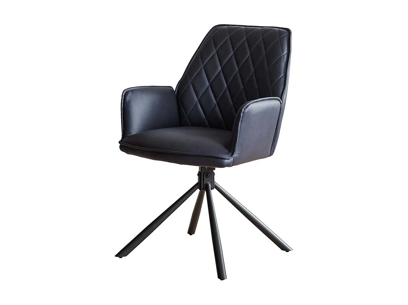 Polsterstuhl Esszimmer Set mit Armlehnen Gestell aus Metall (2er Set)