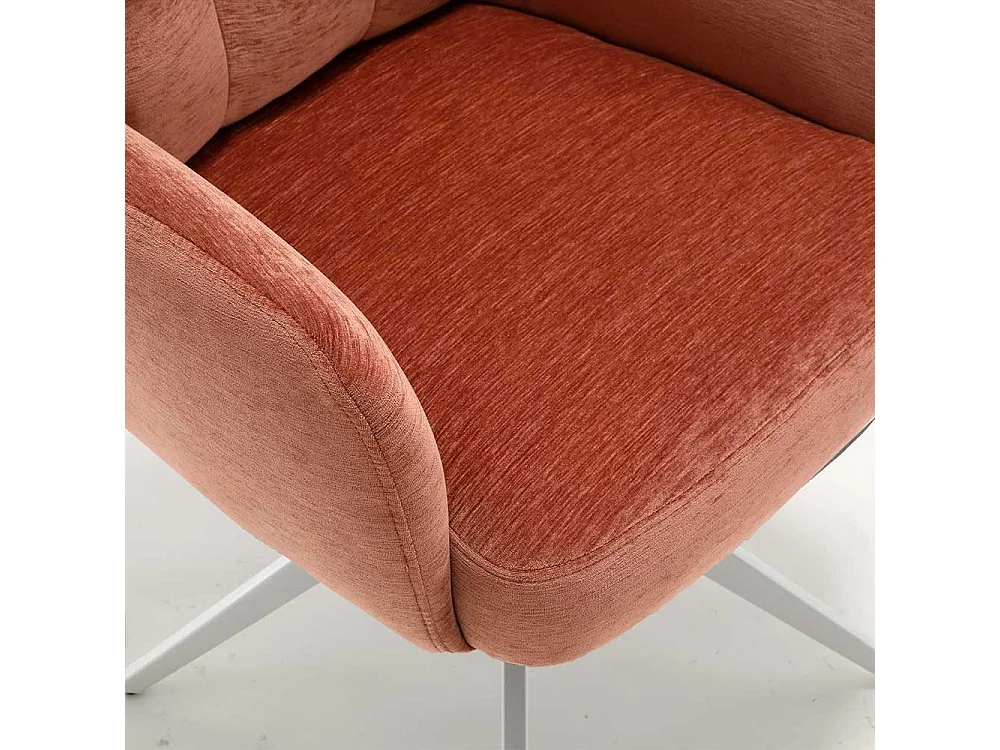 Armlehner Stuhl Set in Kupferfarben mit Gestell aus Metall (2er Set)